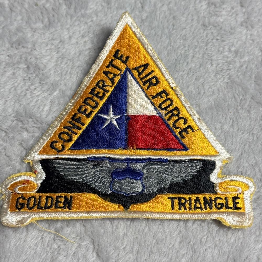 Confederate‎ Air Force Patch Golden Triangle Texas Wing Yellow Vintage Aviation
